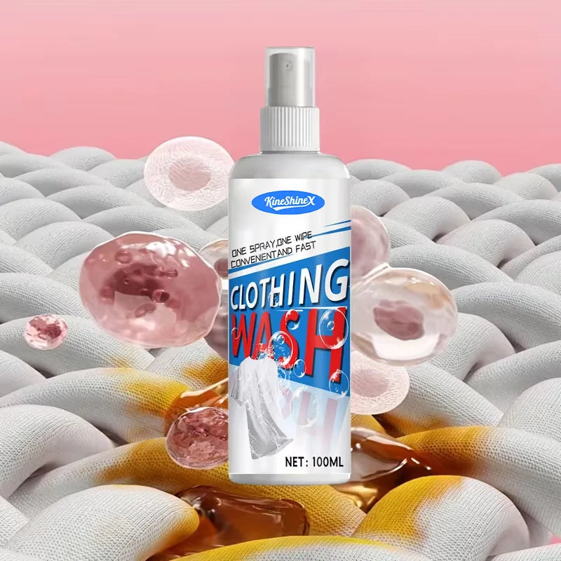 Showlu Smart General laundry stain remover spray bottle with spray nozzle and label for removing tough stains from clothing.