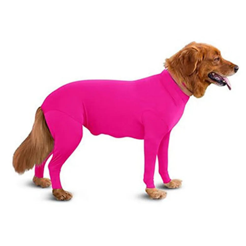 Showlu Dog Pajamas calming anxiety onesie and surgery recovery suit, soft fabric, and comfortable fit for small dogs.