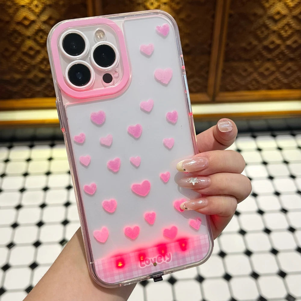 Showlu Smart General LED phone case with built-in lighting, featuring a sleek design and transparent back for modern smartphone protection.
