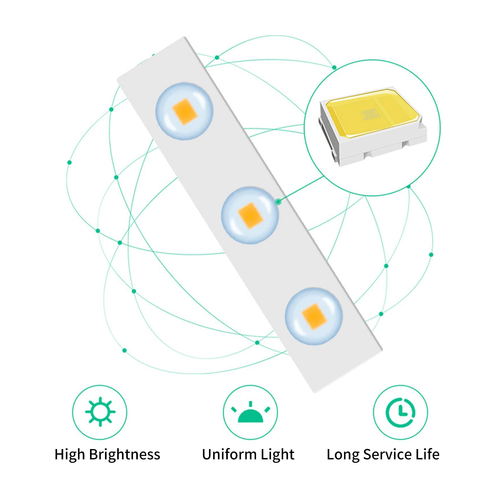 Showlu Smart General LED mirror backlight strip illuminated around a modern mirror, enhancing bathroom or vanity lighting.