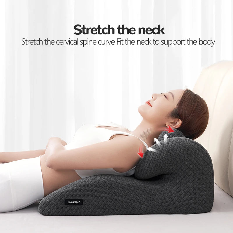 Memory foam butt cushion for prone position lying, Showlu Fashion Store's ergonomic pillow for bed comfort.