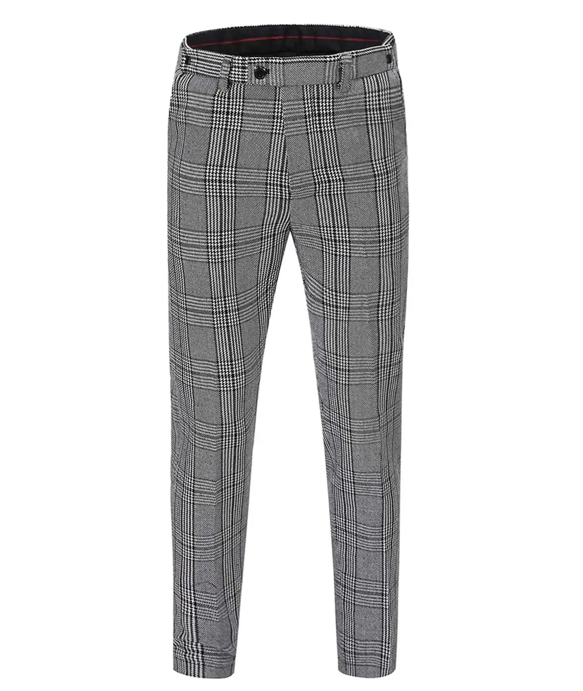 Men's Yaflonjaa houndstooth 3-piece suit by SHOWLU FASHION STORE, featuring slim fit wool blend tuxedo with classic pattern