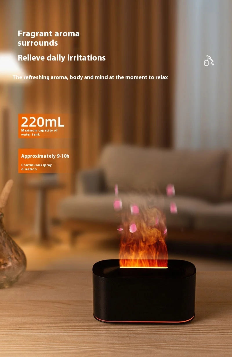 Showlu Smart General HOMEFISH Mini Aroma Humidifier emitting a fine mist, compact design with a sleek white finish.