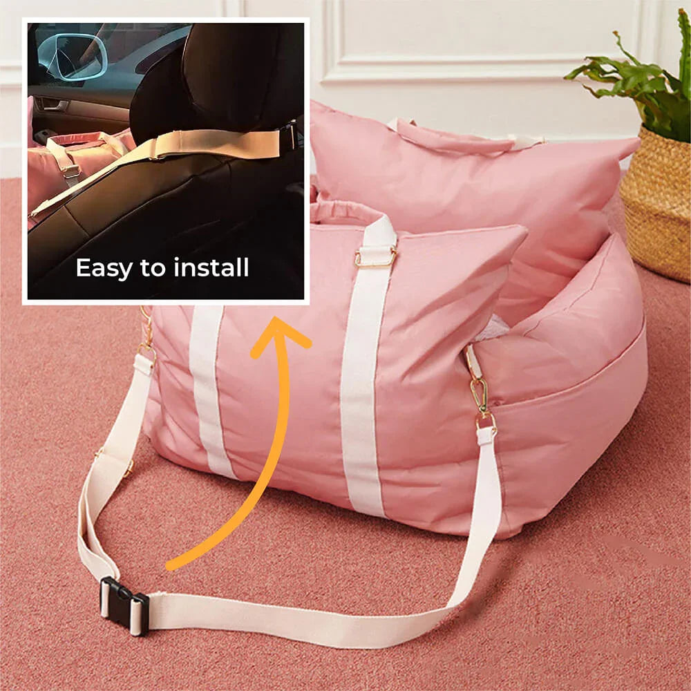 Waterproof VOFORD dog car seat cover made of durable Oxford fabric, designed for pet travel and protection inside vehicles.