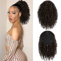 Synthetic Short Afro Kinky Curly Ponytail Hair Piece for African American Ponytail Extension Afro Kinky Curly Ponytail for Women