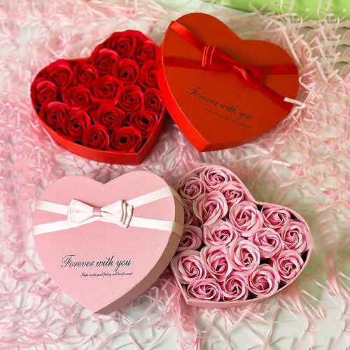 Red rose love gift box by Showlu Fashion Store, perfect for anniversaries, Valentine's Day, Christmas, or Mother's Day.