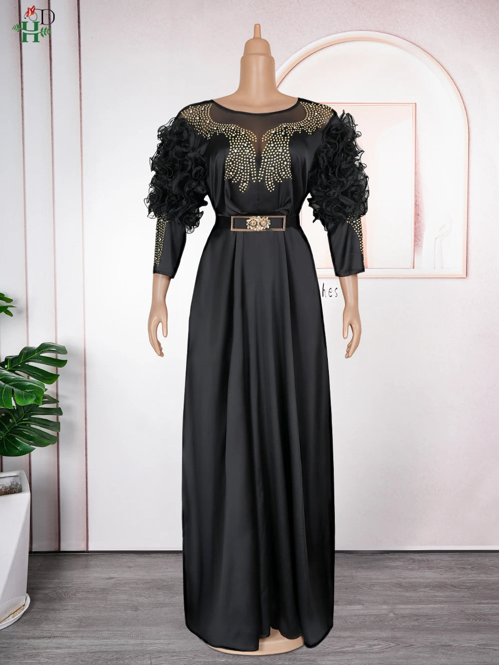 H&D Plus Size African Wedding Party Luxury Dresses For Women 2025 Dashiki Ankara Evening Gown Turkey Outfit Robe Africa Clothes