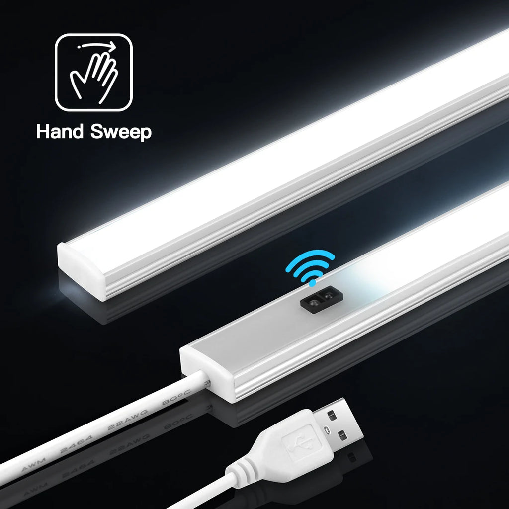 Showlu Smart General CHNAITEKE Motion Sensor LED Light mounted on wall, showcasing its sleek design and sensor area for automatic lighting