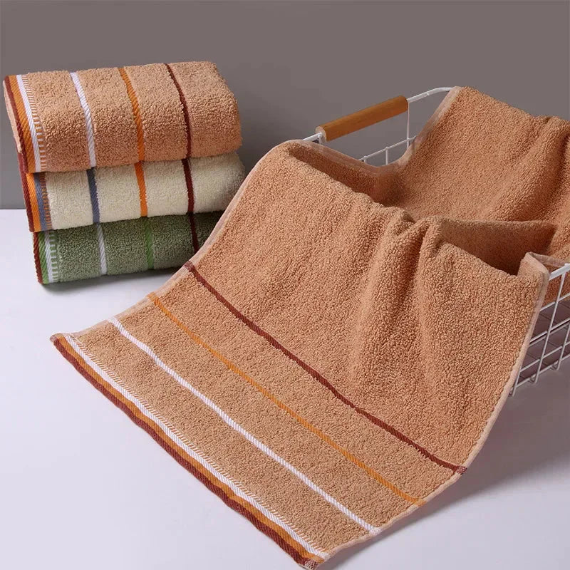 SHOWLU 100% Cotton Hand Towel, thickened solid face towel for bathroom use, soft and absorbent fabric.