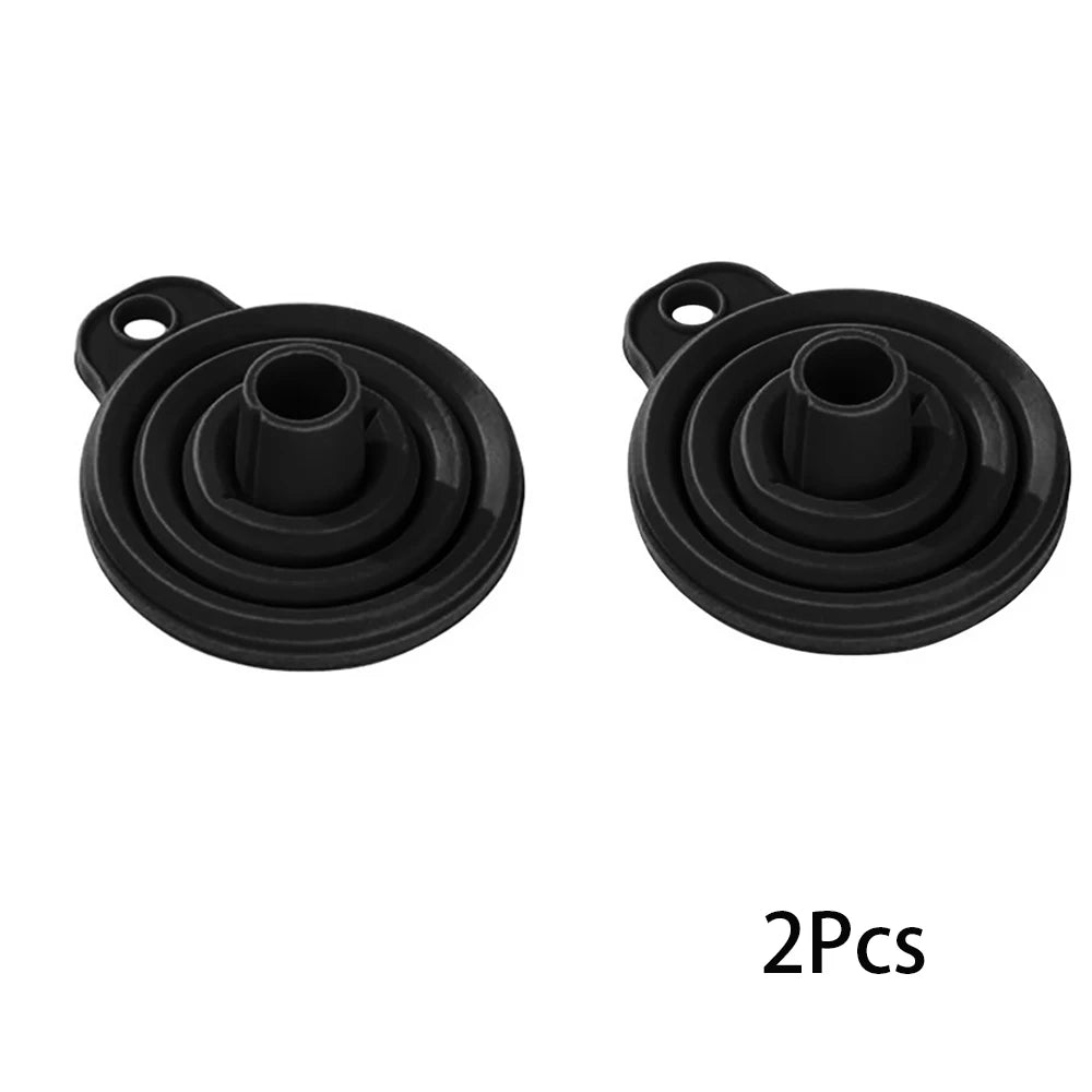 Showlu Smart General collapsible funnel set with multiple sizes, made of flexible, durable silicone for easy storage and use.