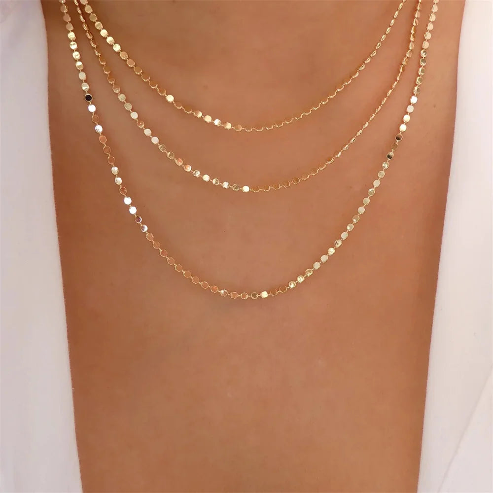 Elegant vintage pearl pendant necklace with multi-layer gold chain for women and girls, trendy fashion jewelry.