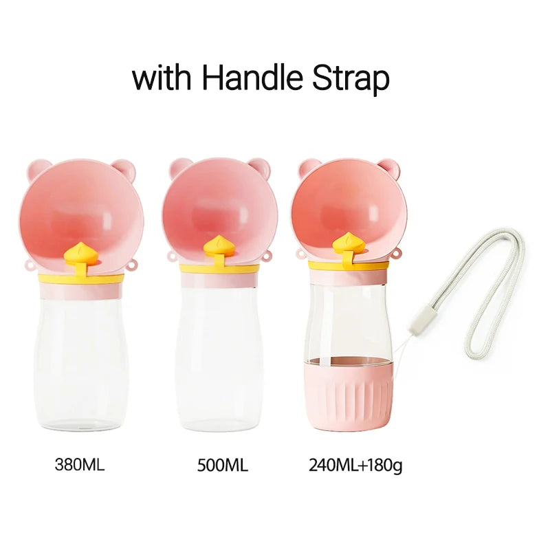 Holapet 2-in-1 portable dog water bottle with leak-proof travel dispenser, compact design for easy hydration on the go.