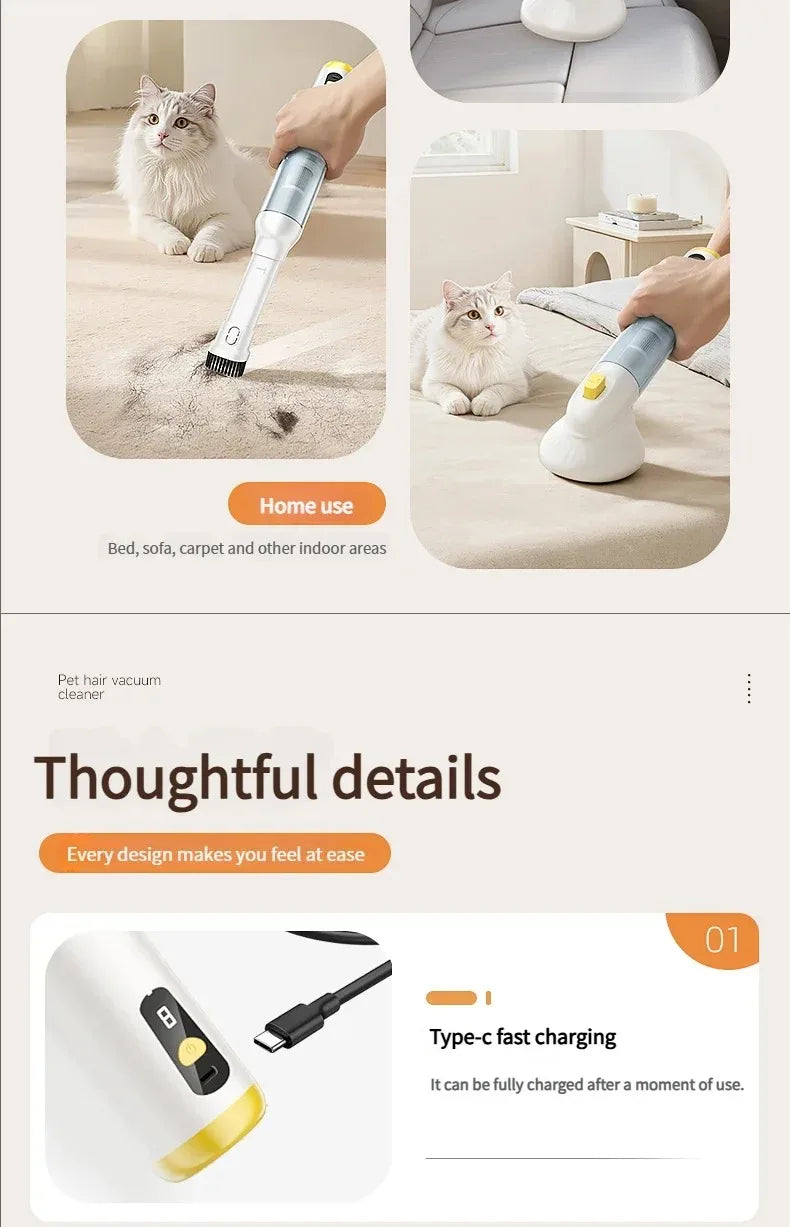 Showlu Smart General Pet Grooming Vacuum 2.0 with adjustable suction and ergonomic design for quick, easy pet hair removal.