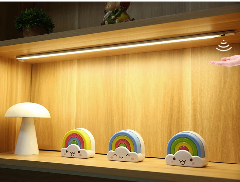 Showlu Smart General CHNAITEKE motion sensor LED light mounted on wall, showing sleek design and sensor for automatic lighting.