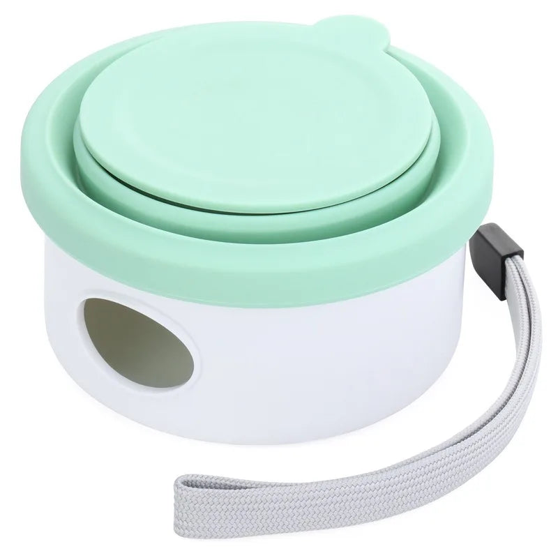 Showlu 3-in-1 portable dog water bottle with leak-proof travel food bowl, ideal for pet hydration on the go.