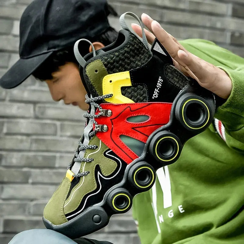 Lexsan men's mesh breathable running sneakers with casual lace-up design, stylish trainers for active and everyday wear.