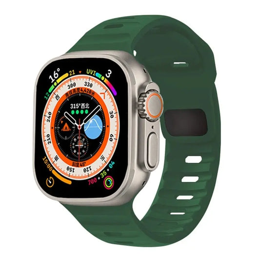 Showlu Fashion Store 0 China / Clover / 42mm 44mm 45mm 49mm Silicone Strap For Apple Watch ultra Band 44mm 49mm 45mm 42mm 40mm 41mm 38mm sport correa bracelet iwatch Series 7 6 3 4 5 se 8