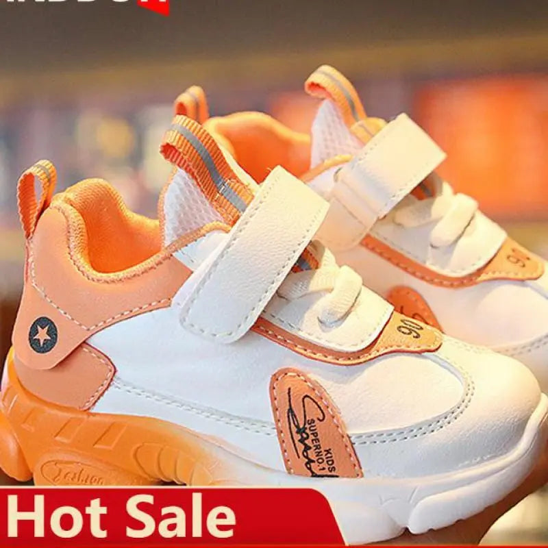 Kids casual sports shoes by Showlu Fashion Store with soft, slip-resistant soles, suitable for toddlers and young children.
