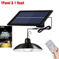 Super-cheese Solar Pendant Light by Showlu Fashion Store, waterproof double-head LED lamp with remote control for outdoor and indoor use.