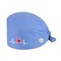 Showlu satin surgical scrub cap with embroidered design, solid color, suitable for nurses, doctors, and medical professionals.