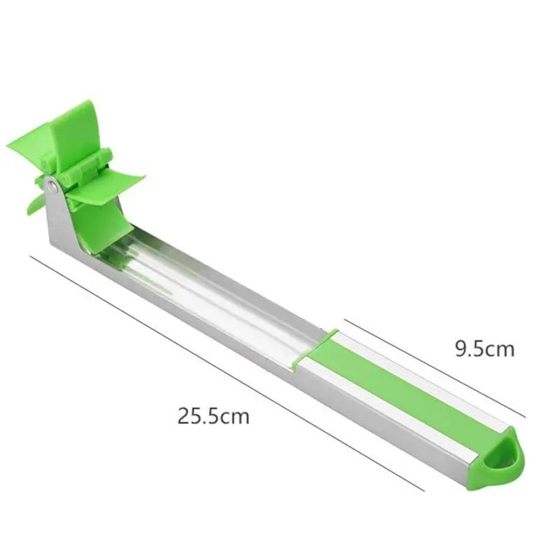 Stainless steel watermelon slicer with windmill shape design by Showlu Fashion Store, ideal for cutting and serving fresh fruit.