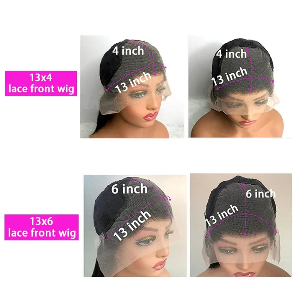 Anel Demosthene straight HD lace front wig in 30-32 inch Brazilian human hair, pre-plucked, with 13x6 lace frontal for black women