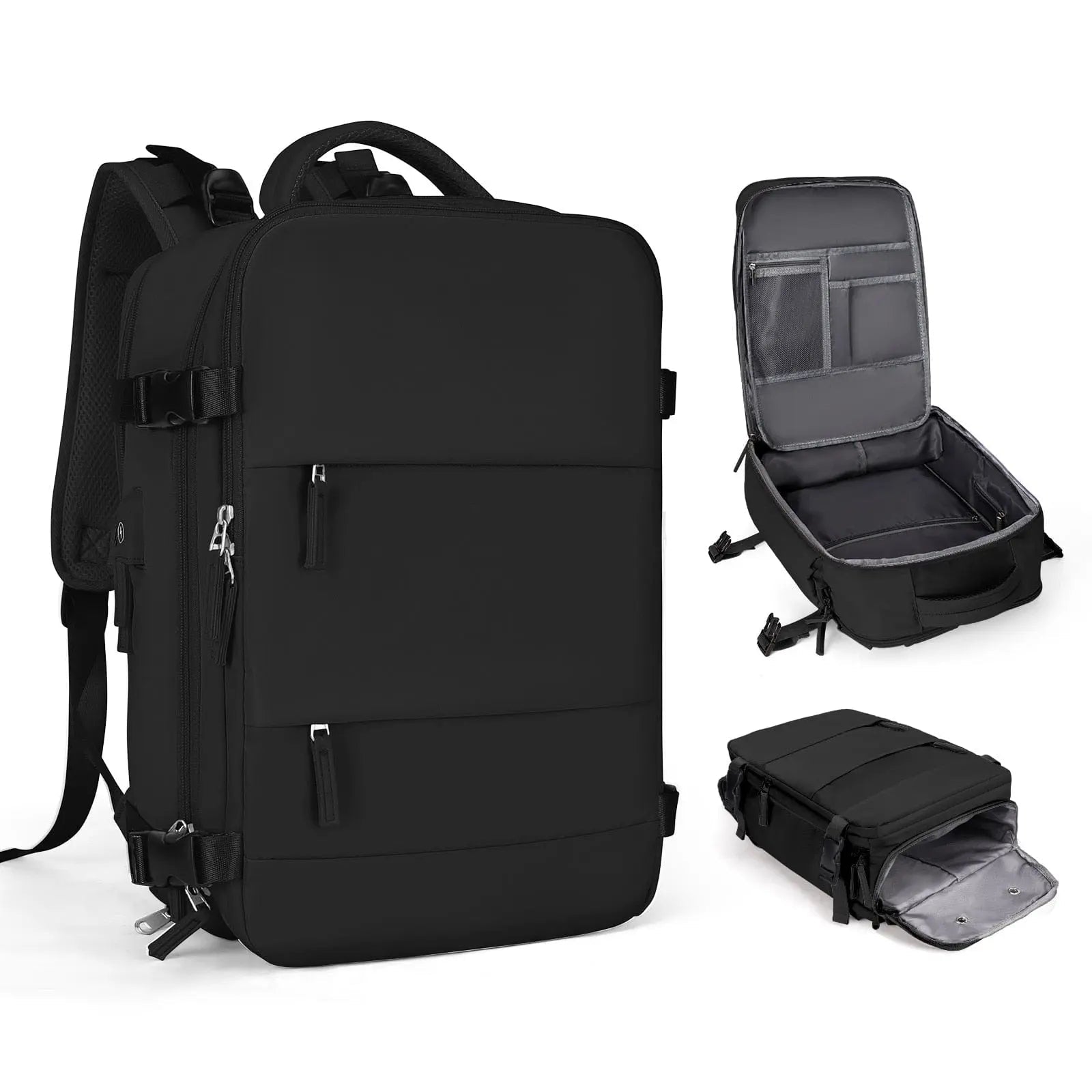 Showlu TSA-approved travel backpack for women with 15-inch laptop compartment, stylish design, and multiple storage pockets.