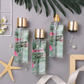 Showlu Fashion Flower and Fruit Goddess fragrance spray bottle with floral and fruity design, showcasing natural, fresh perfume.