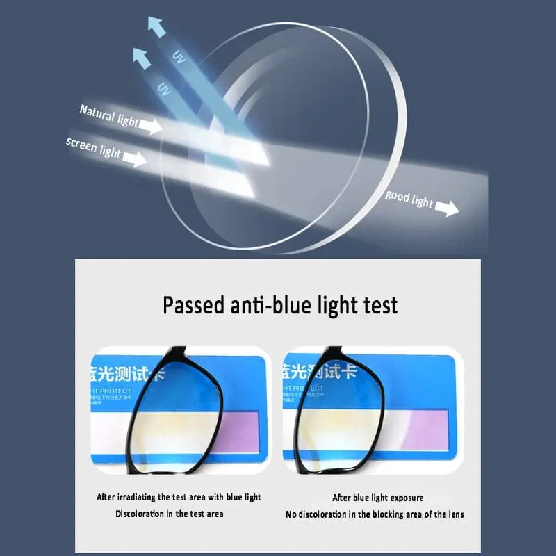 Showlu Fashion Store SUDOLE TR90 progressive multifocal reading glasses with anti-blue light lens, lightweight design, suitable for men and women.