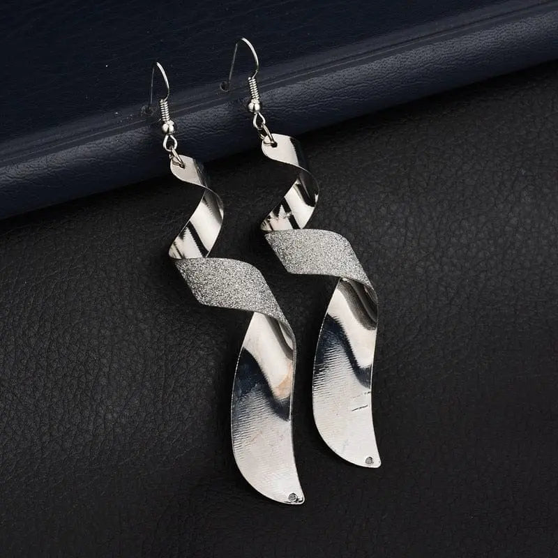  Showlu Fashion Store 0 Tassel Earrings 2022 Trendy Frosted Stud Earrings Bohemia Long Earring Women Sexy Girls Jewelry Fashion Punk Metal