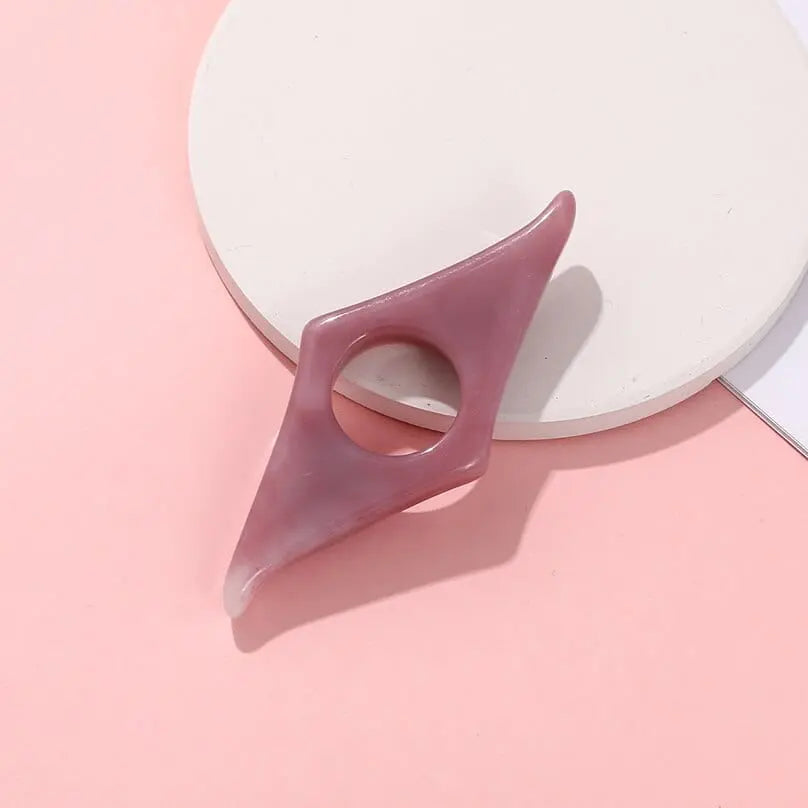 Acrylic thumb book page holder with geometric design for reading support, by Showlu Fashion Store, showing a convenient book accessory.