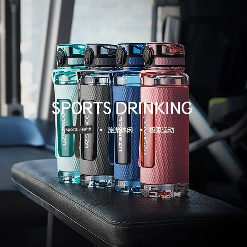 Showlu Fashion Store Uzspace 1L Tritan sports water bottle, large capacity, leakproof, high-temp resistant, ideal for fitness and summer use.