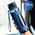 Showlu Fashion Store Uzspace 1L Tritan large capacity sports water bottle, leakproof, high-temperature resistant plastic for active use