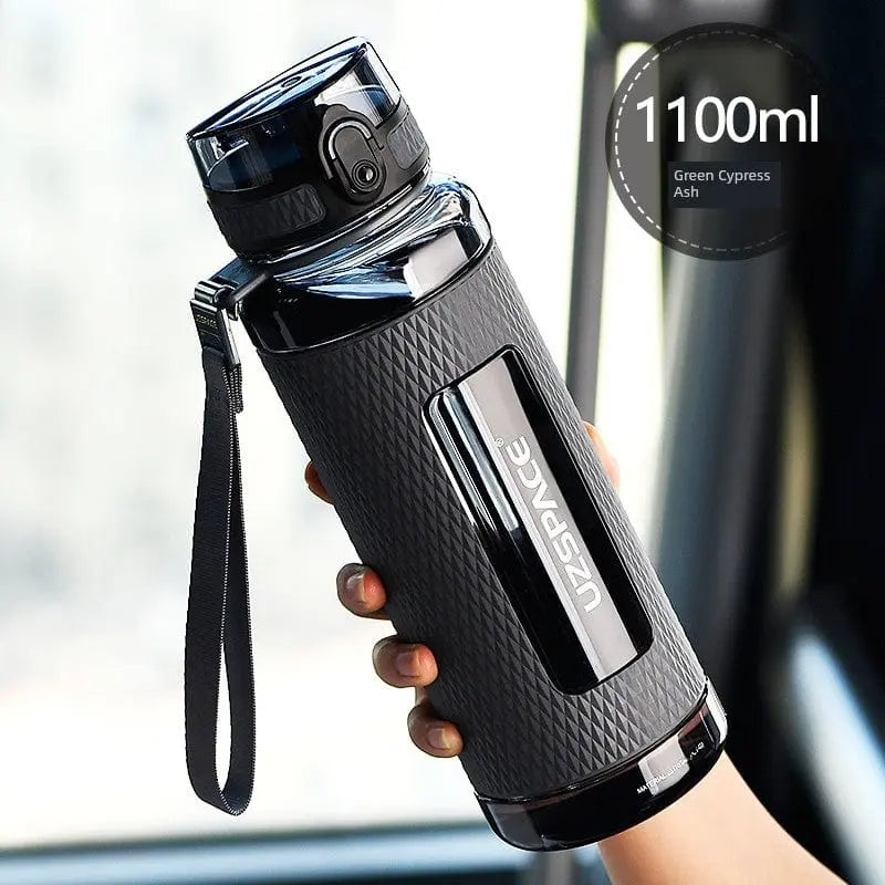 Large 1L Tritan sports water bottle by Showlu Fashion Store, leakproof, high-temp resistant plastic, ideal for fitness and outdoor use.