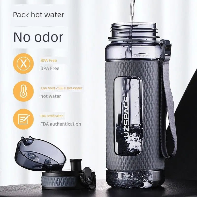 Showlu Fashion Store Uzspace 1L Tritan sports water bottle with leakproof design, high-temperature resistant plastic for active use