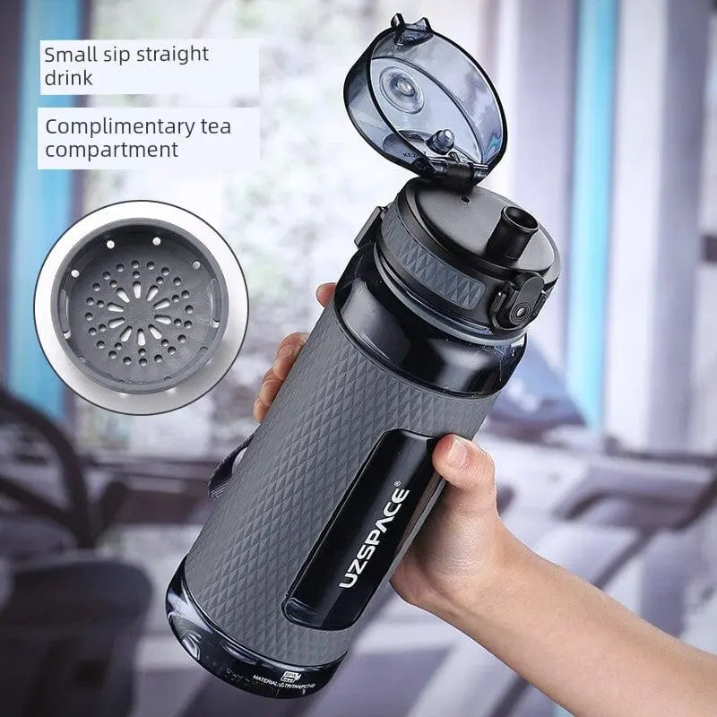 Showlu Fashion Store Uzspace 1L Tritan sports water bottle, large capacity, leakproof, high-temp resistant, ideal for fitness and summer use.
