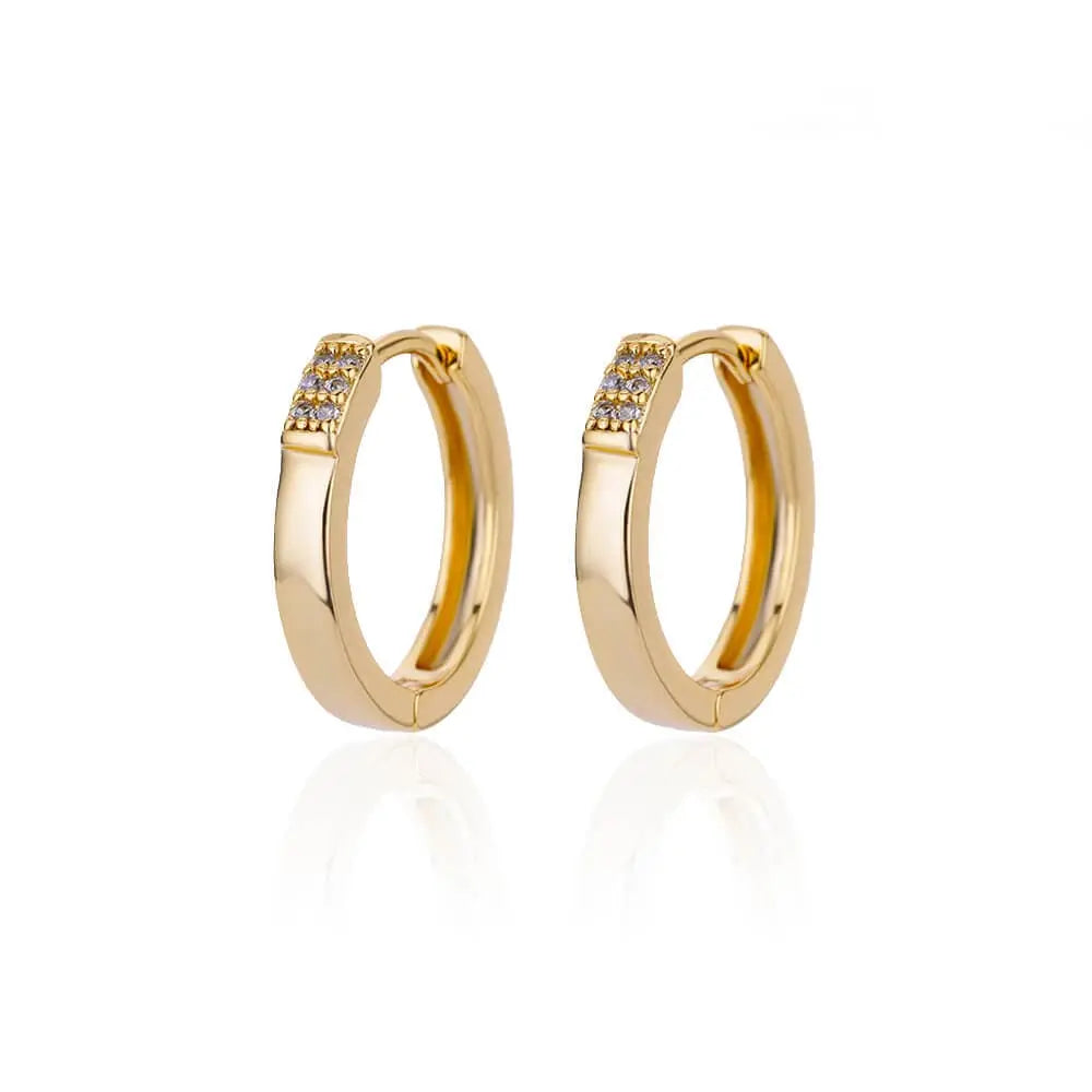 Showlu Fashion Store U-shaped square hoop earrings in luxury stainless steel, stylish and trendy for women.