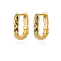 U-shaped square hoop earrings for women in luxury stainless steel, stylish and trending jewelry for weddings and fashion.