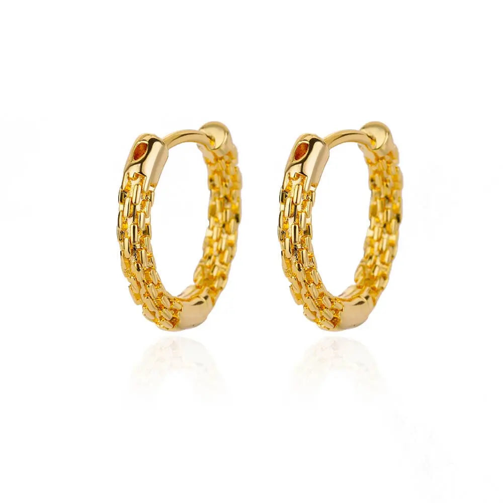 U-shaped square hoop earrings in luxury stainless steel, stylish jewelry for women with a modern, trendy design.