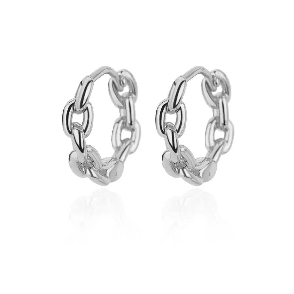 U-shaped square hoop earrings for women, luxury stainless steel jewelry with a trendy, elegant design for everyday or special occasions.
