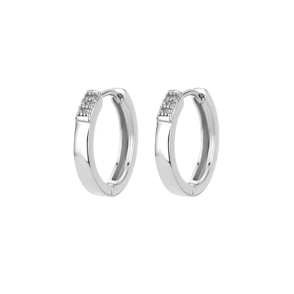 U-shaped square hoop earrings for women in luxury stainless steel, featuring a modern, trendy design for stylish fashion accessories.