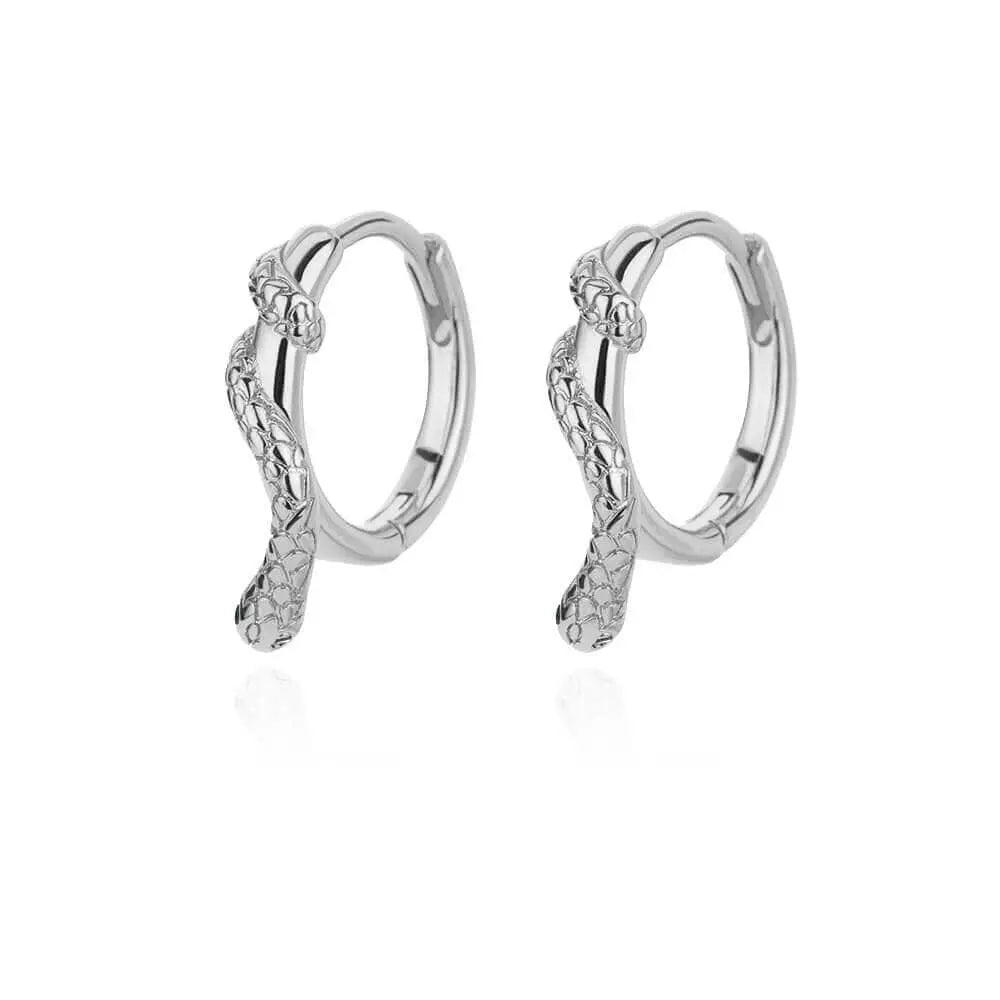 Showlu Fashion U-shaped square hoop earrings in luxurious stainless steel, stylish and trendy for women.