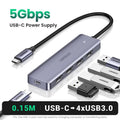 UGREEN USB C Hub with 4 USB 3.0 ports and Type C splitter adapter, compatible with MacBook Pro, iPad Pro, Samsung Galaxy Note 10.