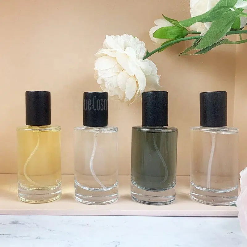 Luxury women's perfume by Showlu Fashion Store in a sleek glass bottle, showcasing elegant fragrance for women.