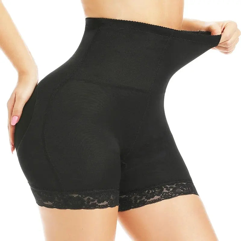 Women’s high waist butt lifter panties by Showlu Store Nation, seamless padded shapewear with hip lifting and body shaping features.