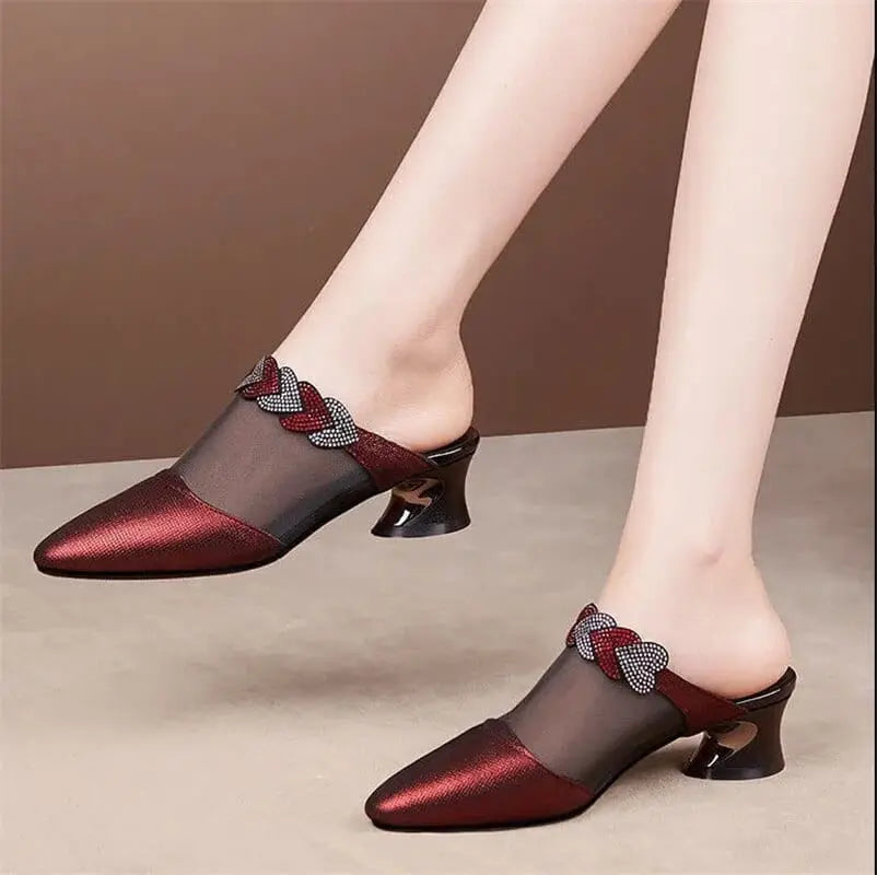 Beige pointed toe stiletto pumps for women featuring a classic high heel design and stylish slip-on style from Showlu Fashion Store