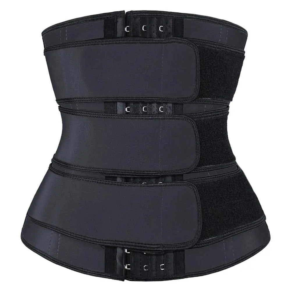 Showlu Fashion Women's Triple Belt Waist Trimmer for tummy control, slimming, and postpartum fat burning.