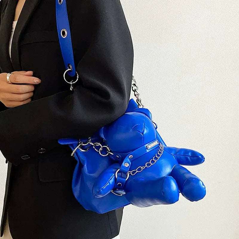 Women’s Dolan animal-shaped bucket bag in PU leather with chain shoulder strap, stylish tote for everyday or casual wear.