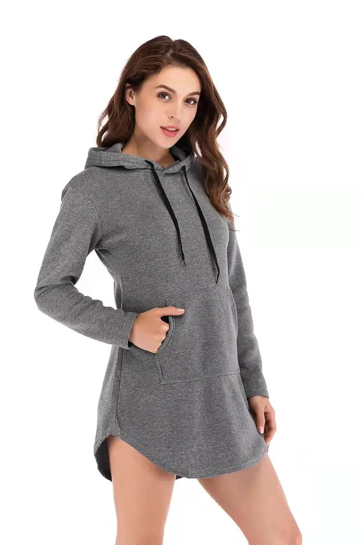 Showlu women's cotton sports hoodie in breathable fabric, suitable for spring and autumn, casual and athletic wear.