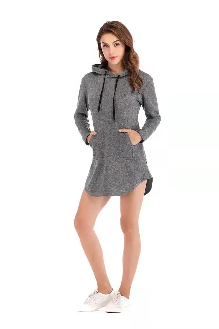 Showlu women's cotton sports hoodie, breathable spring and autumn sweater, casual athletic wear for women.
